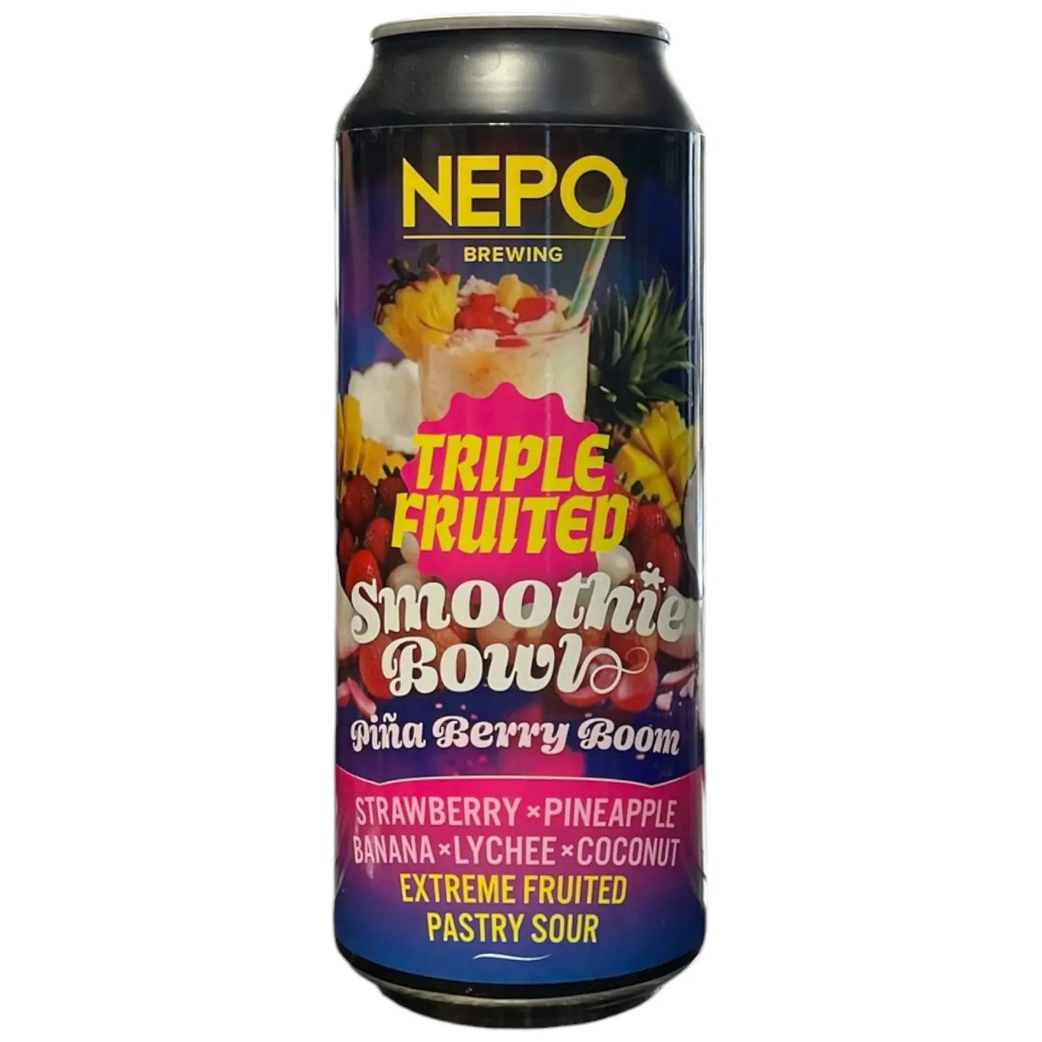 NEPO TRIPLE FRUITED SMOOTHIE BOWL PIÑA BERRY BOOM PASTRY SOUR 50CL
