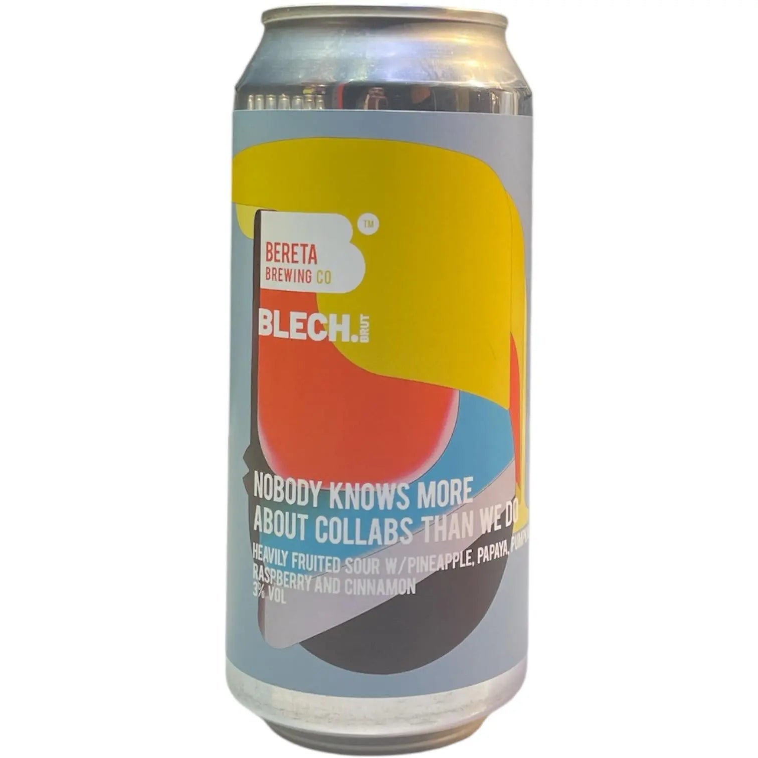 BERETA X BLECH NOBODY KNOWS MORE HEAVILY FRUITED SOUR PINEAPPLE PAPAYA PUMPKIN RASPBERRY Y CINNAMON 44CL