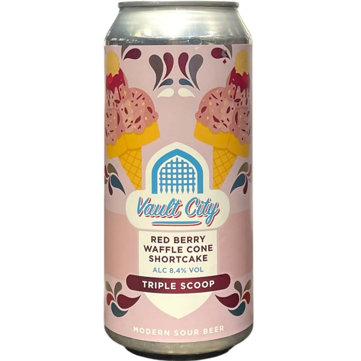VAULT CITY RED BERRY WAFFLE CONE SHORTCAKE TRIPLE SCOOP 44CL