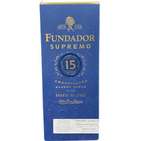 FUNDADOR SUPREMO 15 AÑOS AMONTILLADO SHERRY CASK