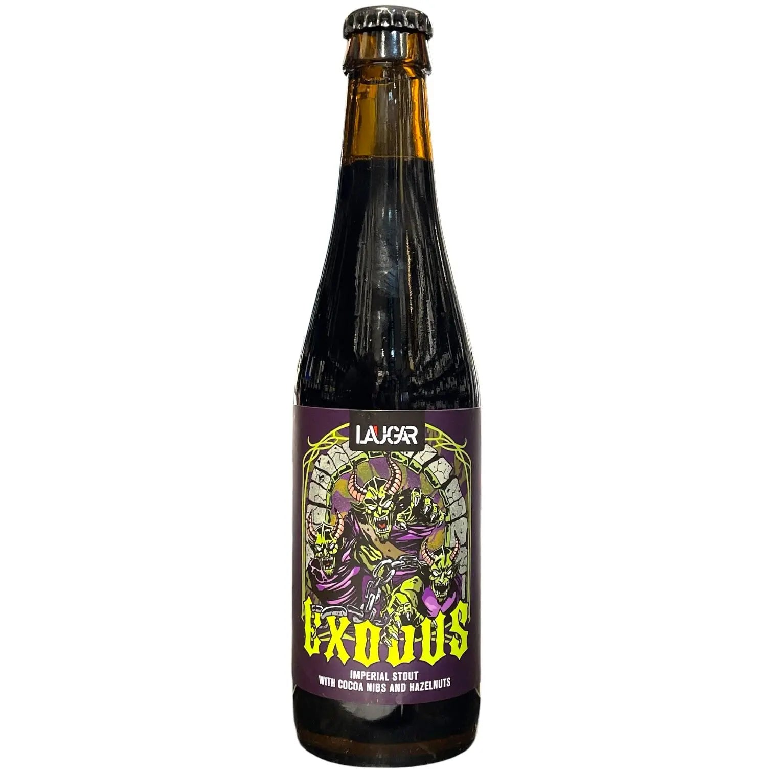 LAUGAR EXODUS IMPERIAL STOUT CON COCOA NIBS Y HAZELNUTS 33CL