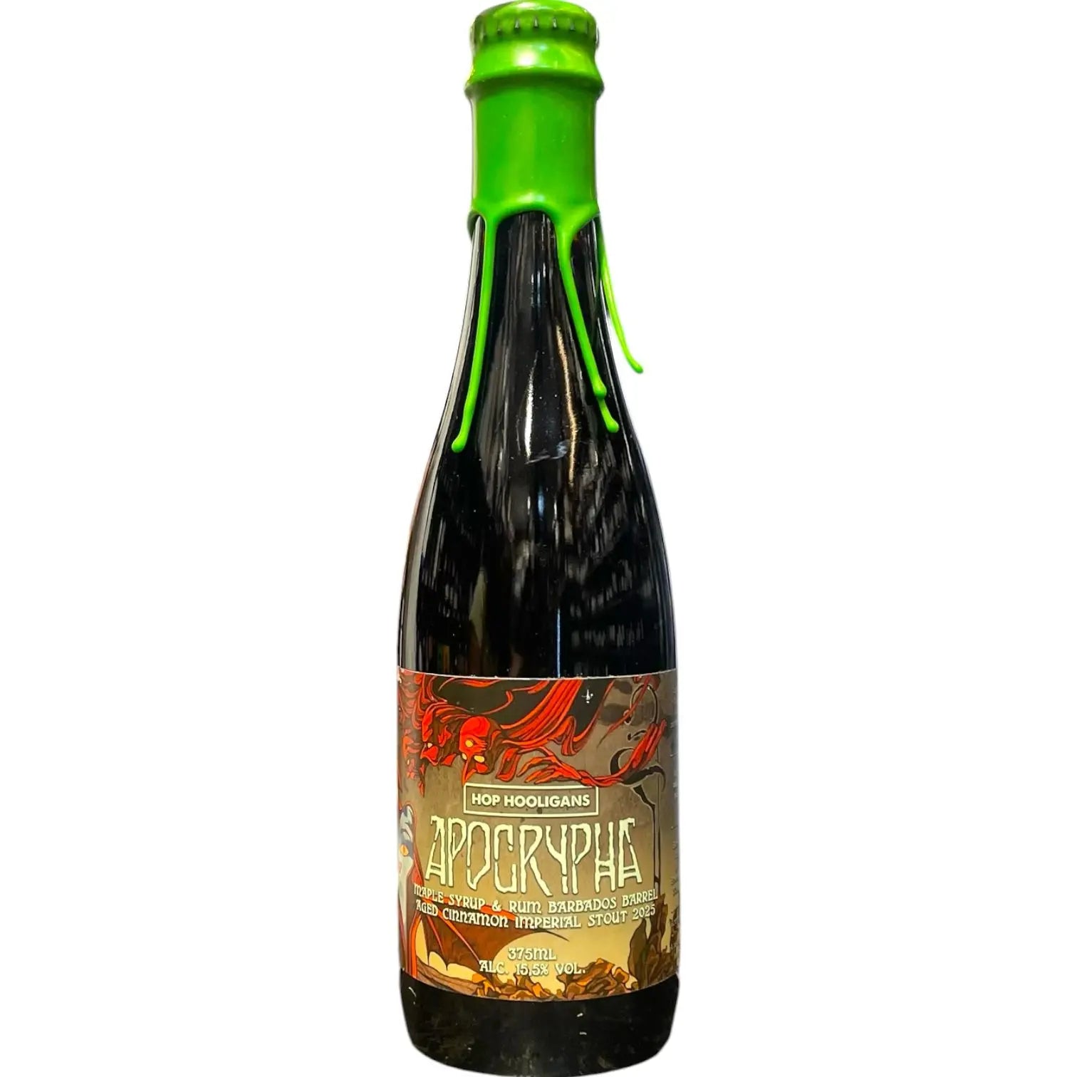 HOP HOOLIGANS APOCRYPHA MAPLE SYRUP & RUM BARBADOS BARREL AGED CINNAMON IMPERIAL STOUT 2025 50CL