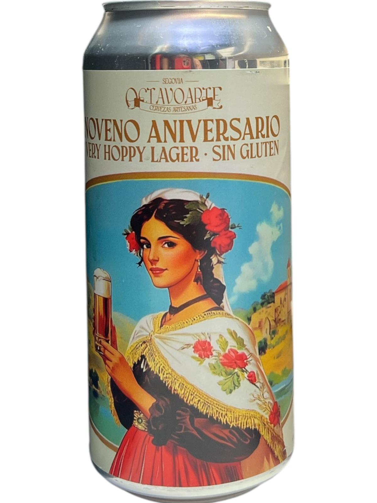 OCTAVO ARTE NOVENO ANIVERSARIO HOPPY LAGER SIN GLUTEN 44CL