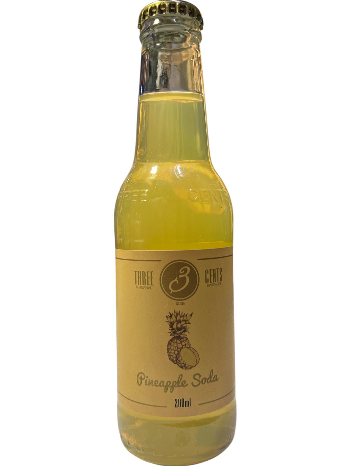 THREE CENTS PINEAPPLE SODA 200ML