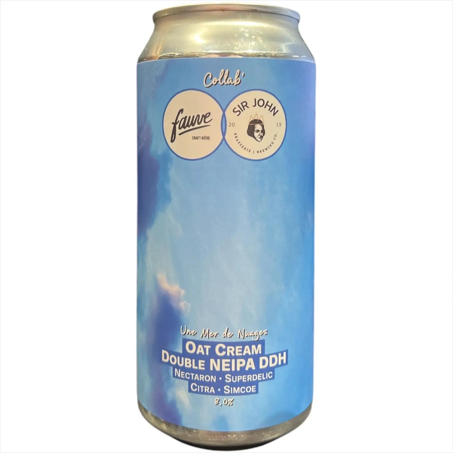 FAUVE SIR JOHN UNE MER DE NUAGES OAT CREAM DOUBLE NEIPA DDH 44CL