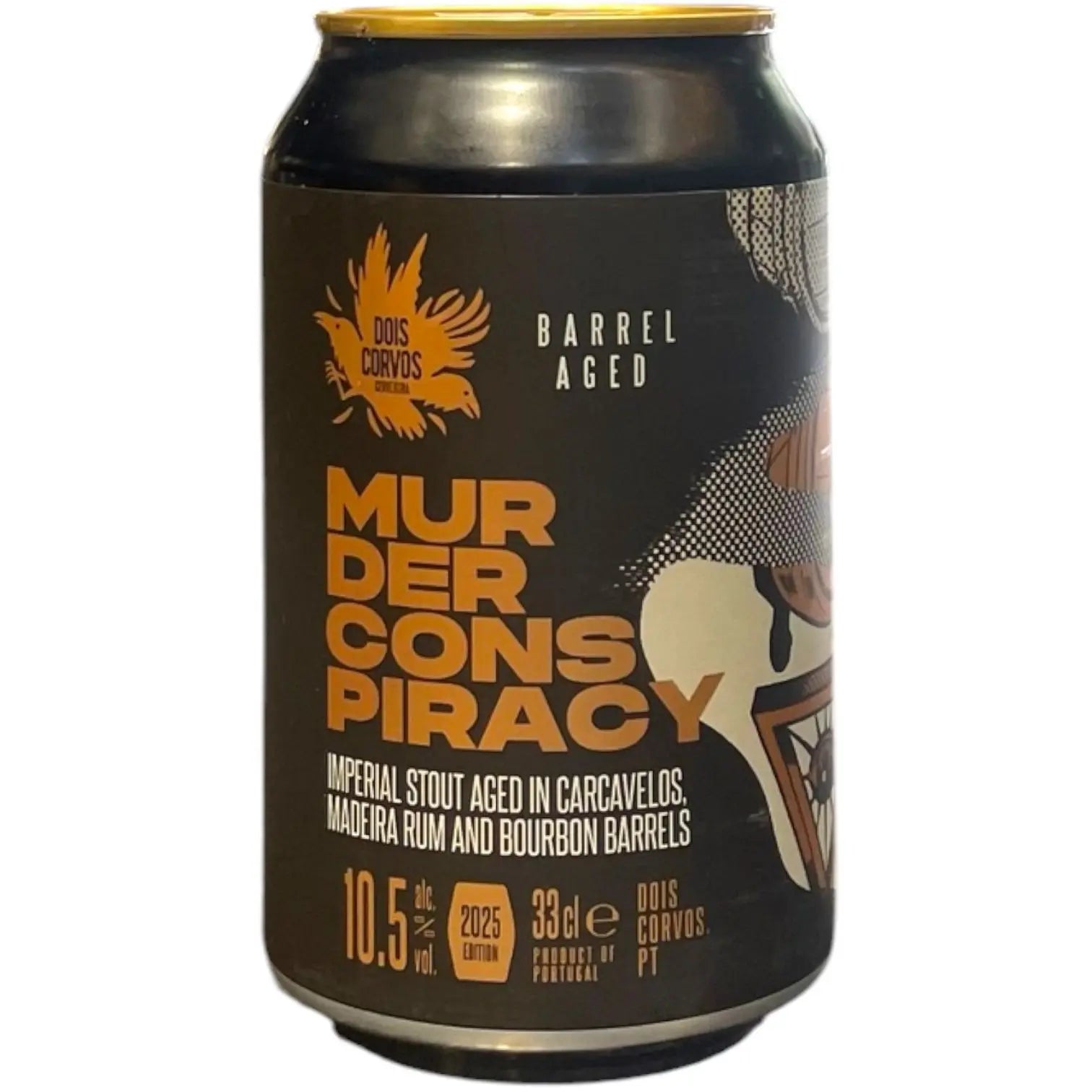 DOIS CORVOS MURDER CONSPIRACY IMPERIAL STOUT AGED EN CARCAVELOS MADERIA RUM Y BOURBON BARRELS 33CL