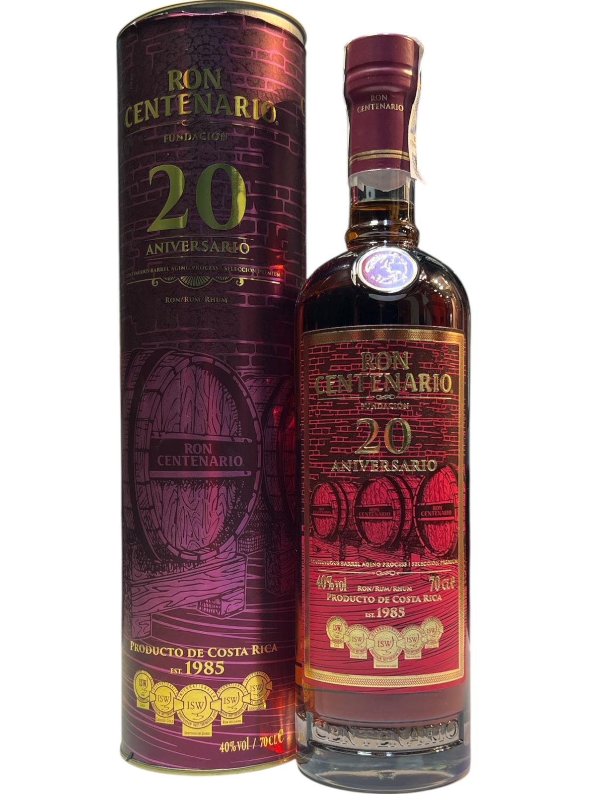 RON CENTENARIO - 20 ANIVERSARIO - 70CL