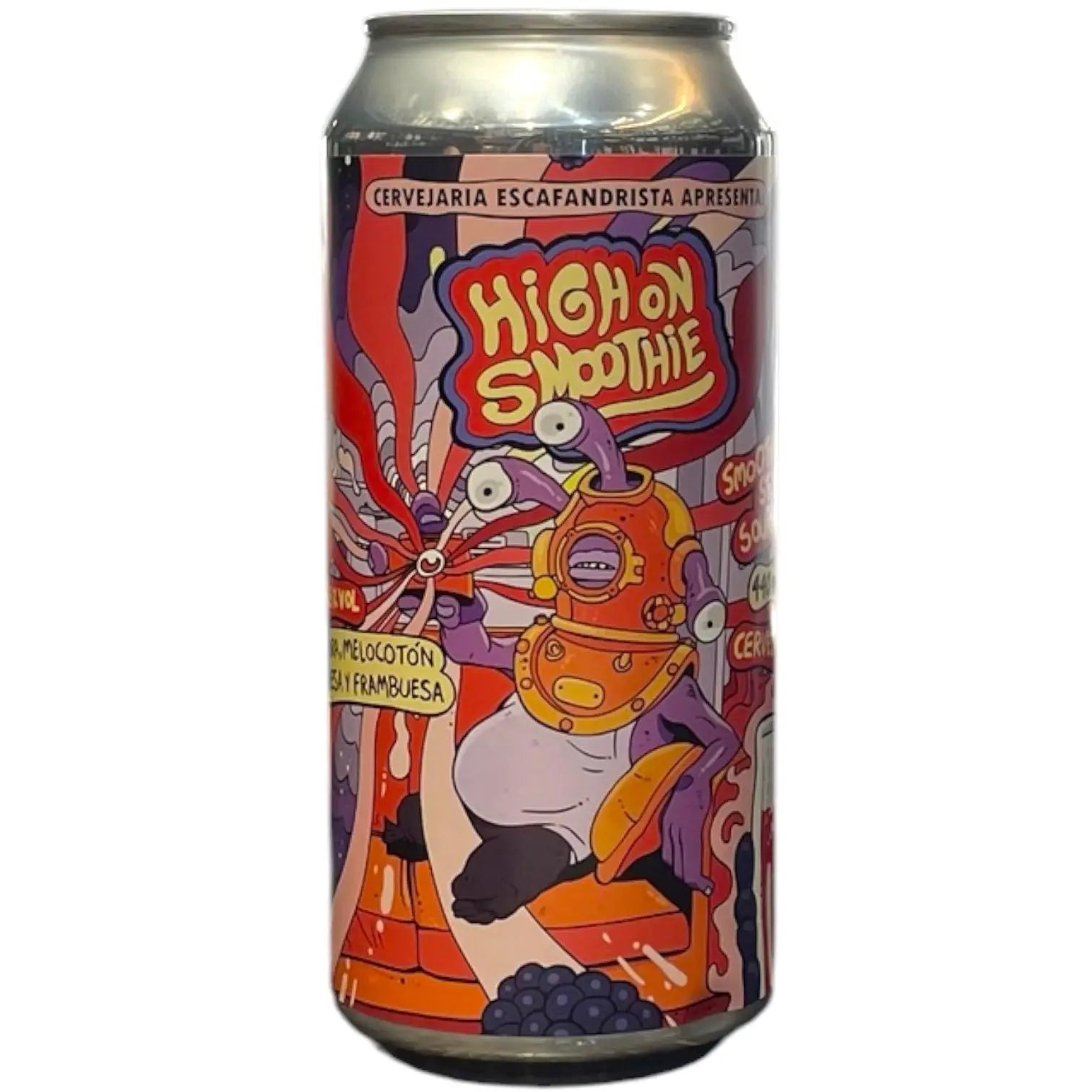 ESCAFANDRISTA HIGH ON SMOOTHIE MORA MELOCOTON FRESA Y FRAMBUESA SMOOTHIE SOUR ALE 44CL