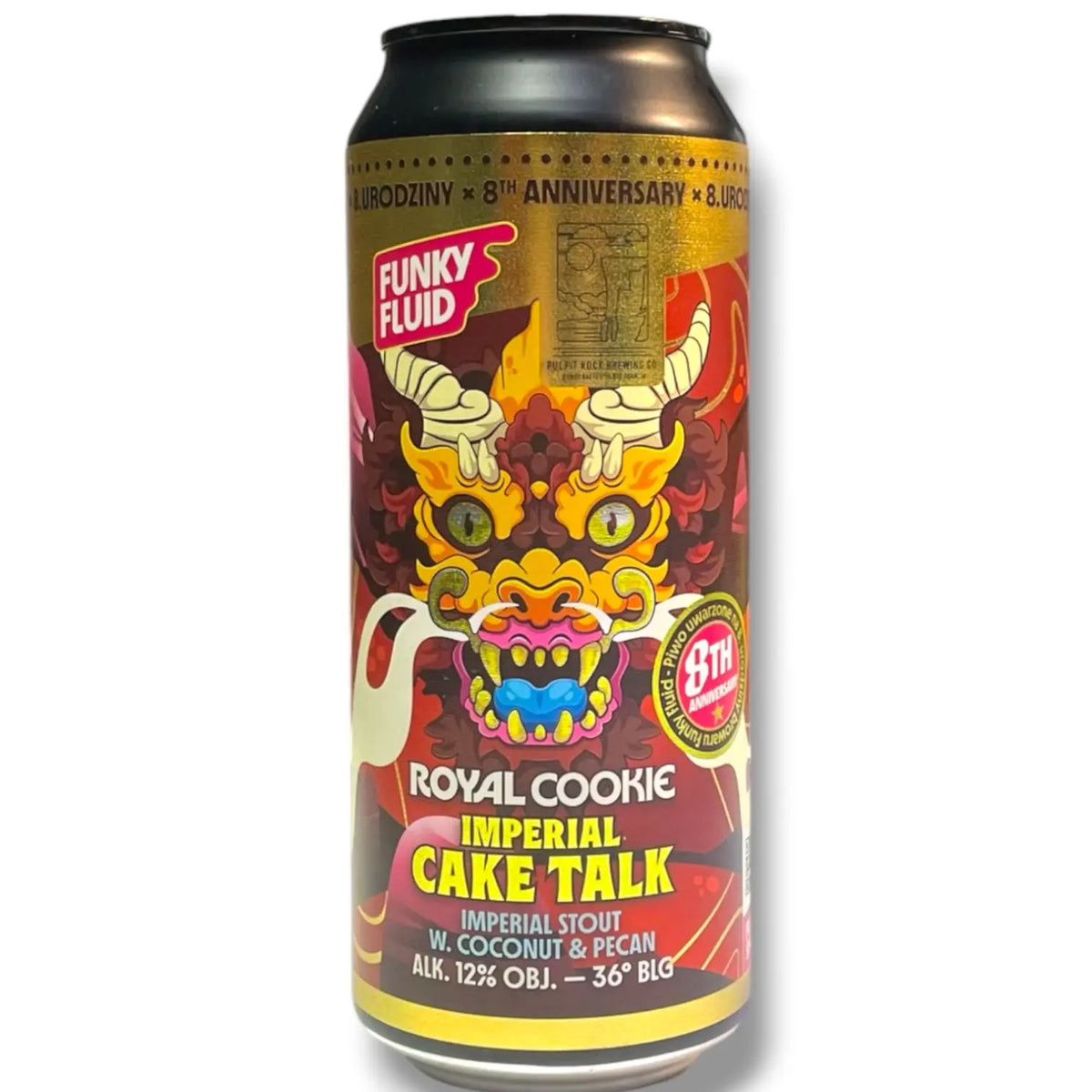FUNKY FLUID IMPERIAL CAKE TALK IMPERIAL STOUT CON COCO Y PECANAS 50CL