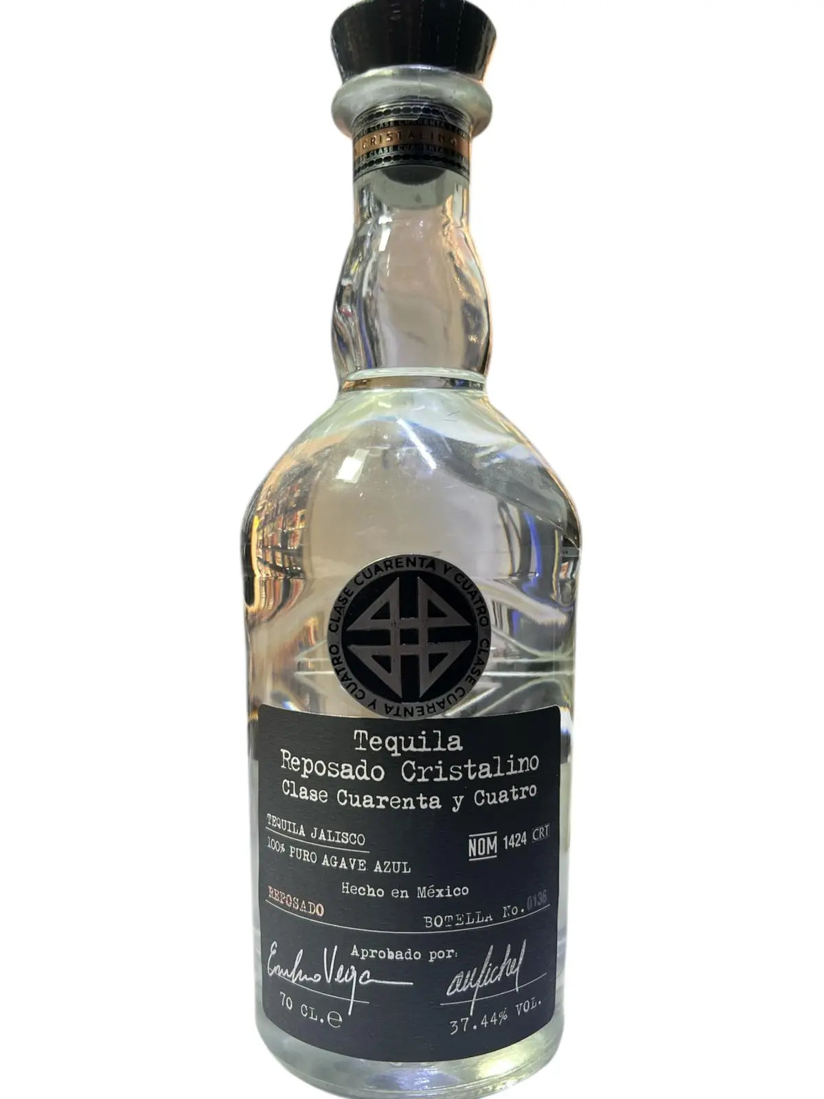 TEQUILA REPOSADO CRISTALINO CLASE CUARENTA Y CUATRO