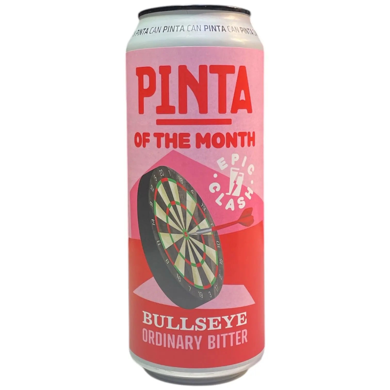PINTA OF THE MONTH EPIC CLASH BULLSEYE ORDINARY BITTER 50CL