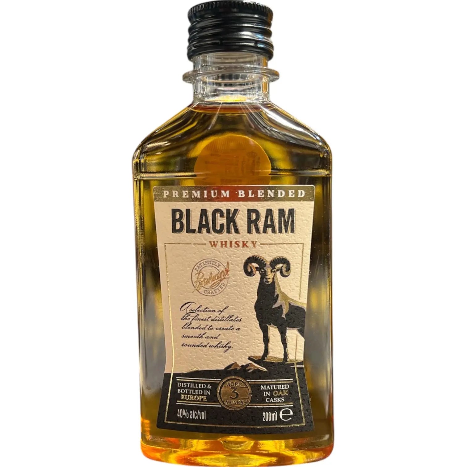 BLACK RAM PREMIUM BLENDED WHISKY 20CL