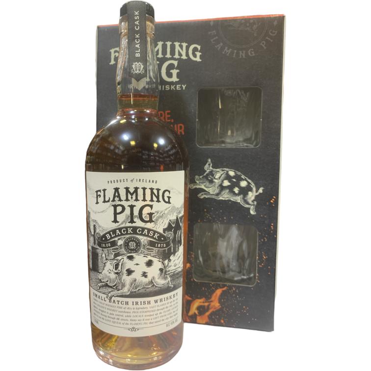 FLAMING PIG IRISH WHISKY CON VASOS