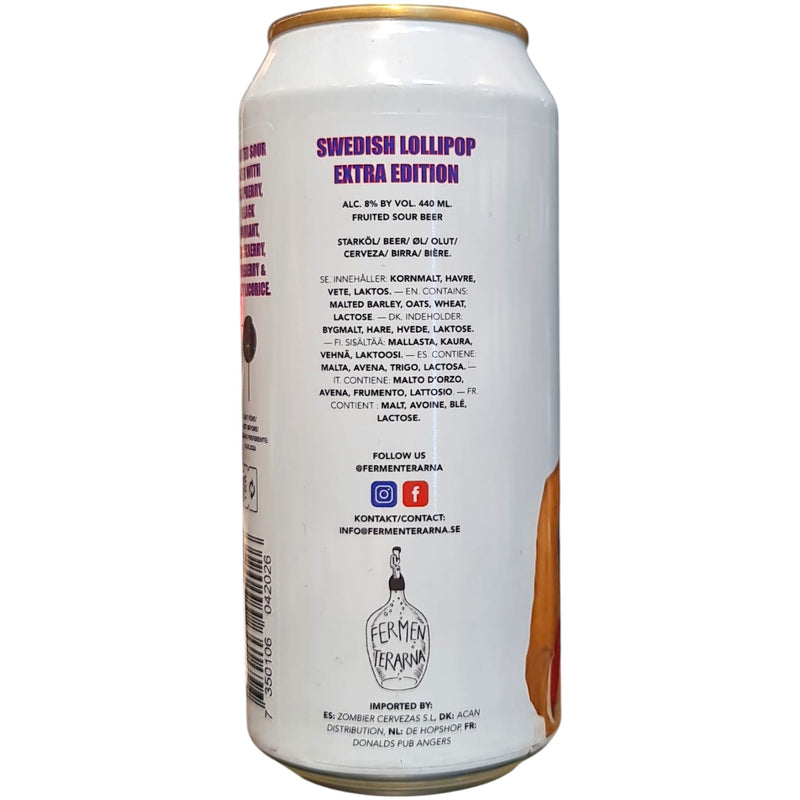 FERMENTERARNA / SWEDISH LOLLIPOP EXTRA EDITION - FRUITED SOUR -  44CL