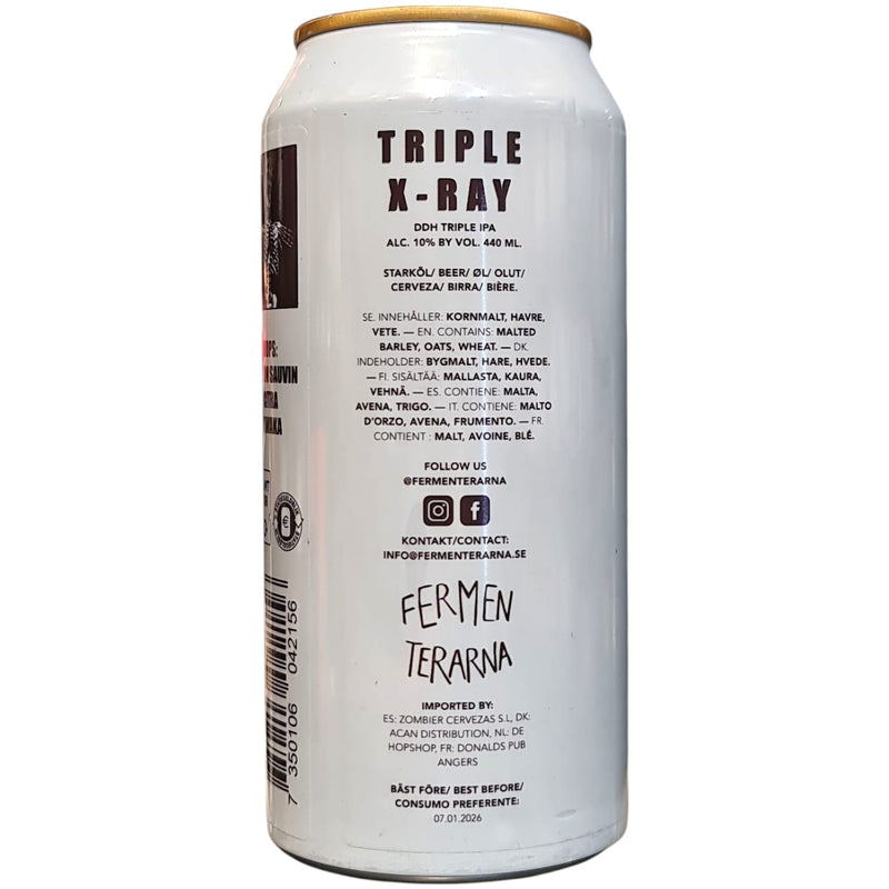 FERMENTERARNA / TRIPLE X - RAY - DDH TRIPLE IPA -  44CL