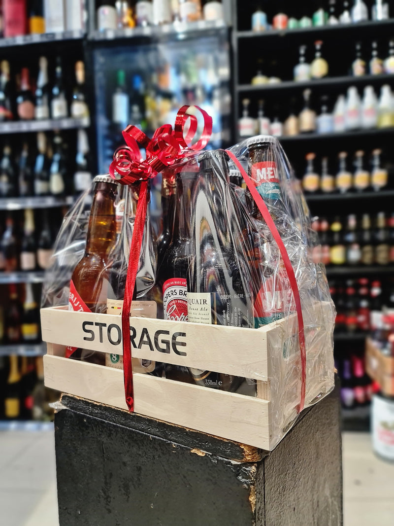DÍA DEL PADRE / CESTA DE REGALO CAPACIDAD 8 LATAS/BOTELLAS CERVEZAS
