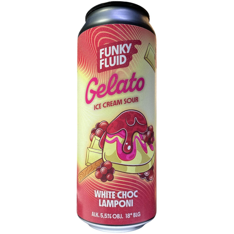 FUNFY FLUIS / GELATO - WHITE CHOC LAMPONI - ICE CREAM SOUR - 50CL