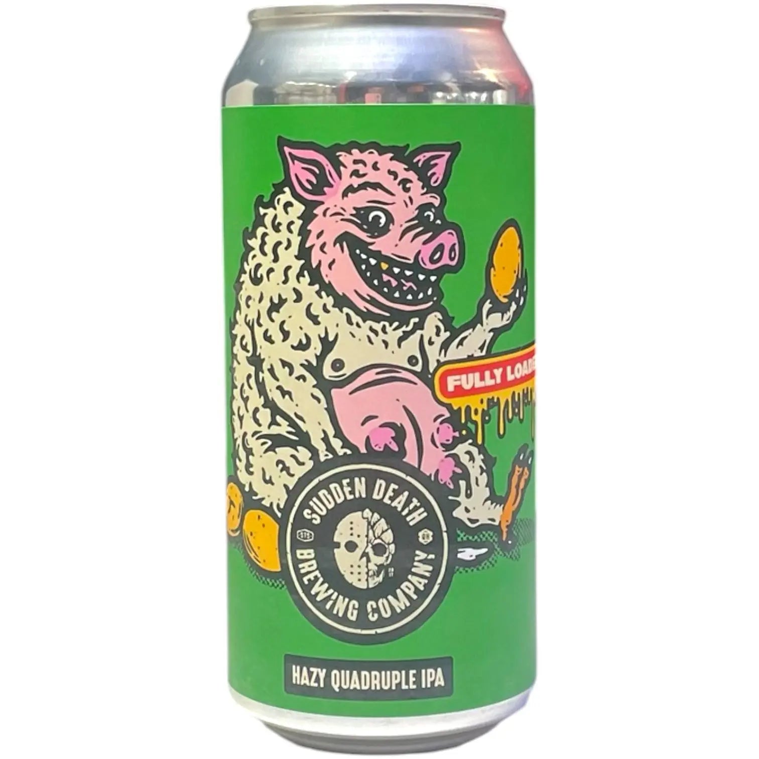 SUDDEN DEATH FULLY LOADED THE THING THAT DOES EVERYTHING HAZY QUADRUPLE IPA 44CL