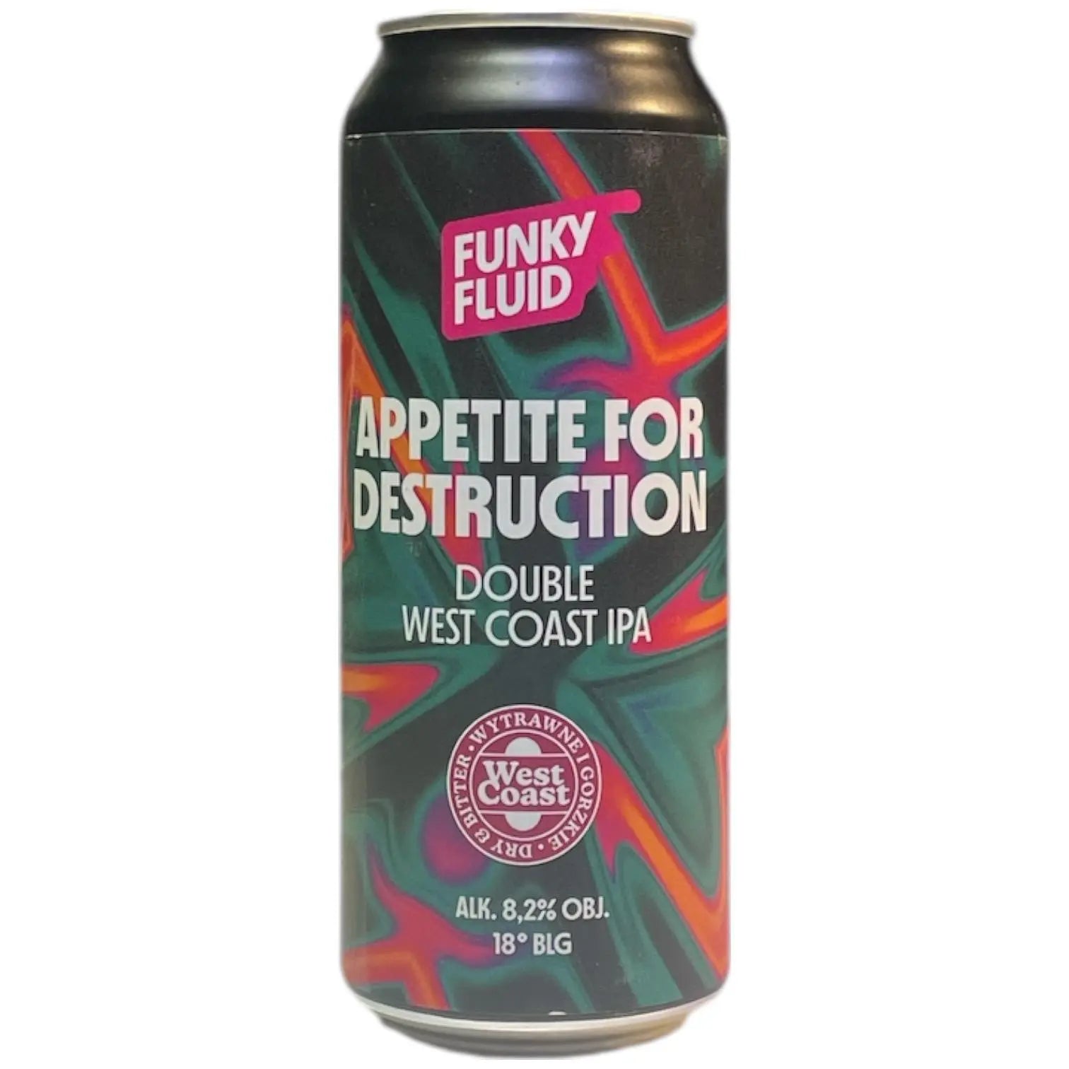 FUNKY FLUID APPETITE FOR DESTRUCTION WEST COAST IPA 44CL