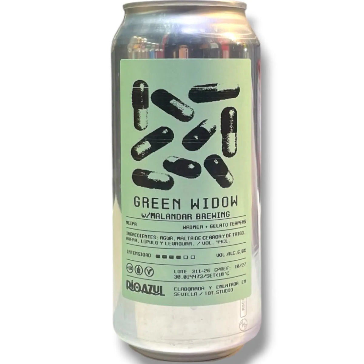 RIO AZUL X MALANDAR GREEN WIDOW NEIPA 44CL
