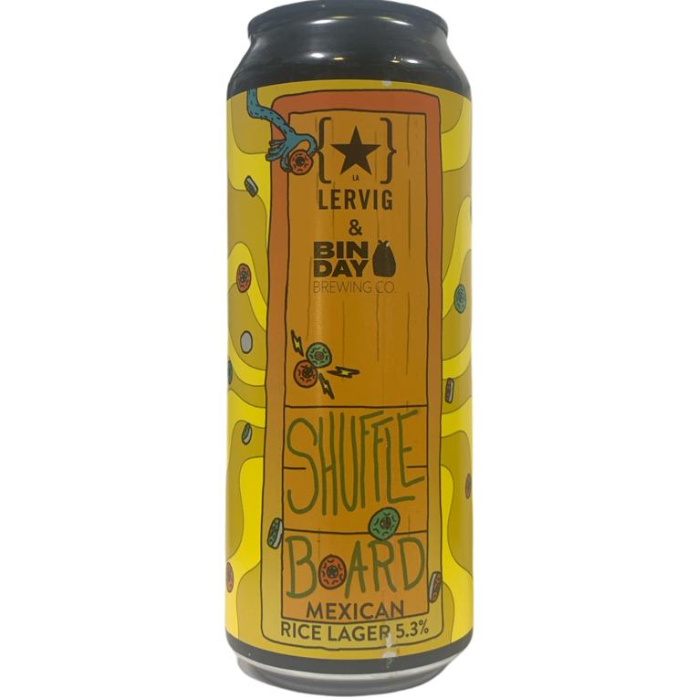 LERVIG & BIN DAY BREWING CO. SHUFFLE BOARD MEXICAN RICE LAGER 440ML